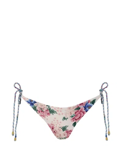 Agua Bendita Floral-print Reversible Bikini Bottoms In Multi