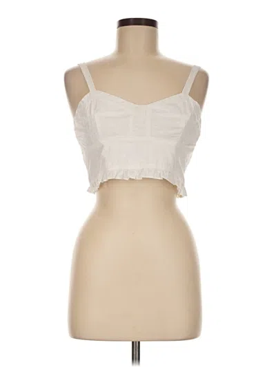 Pre-owned Agua Bendita Tank Top Ivory Strapless Neckline Tops
