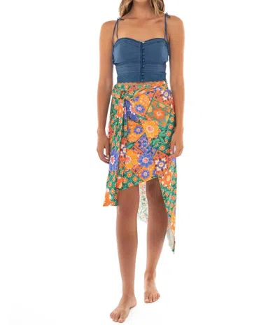 Agua Bendita Tile Ariel Crop Top In Blue