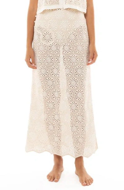 AGUA BENDITA TOVE SEED CROCHET COVER-UP MAXI SKIRT