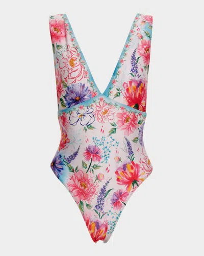 Agua Bendita Tulip Chroma One-piece Swimsuit In Multi