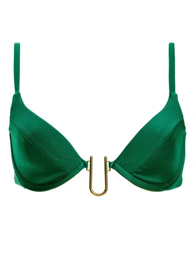 Agua Bendita Leika Ventura U-wire Underwire Bikini Top In Green
