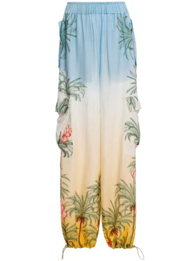 Agua Bendita Ventura Oriana Cargo Trousers In White