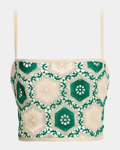 Agua Bendita Ventura Vicky Crop Top In Multicolor