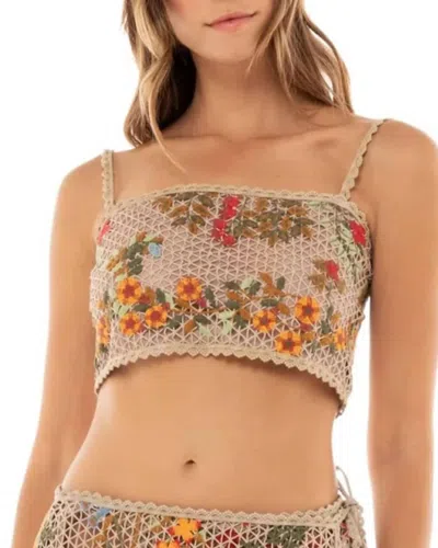 Agua Bendita Vicky Crop Top In Multi Colored
