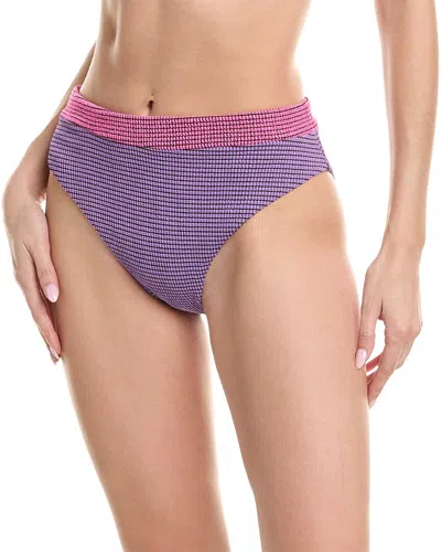 Agua Bendita Women's Penelope Vini Colorblock Bikini Bottom In Purple
