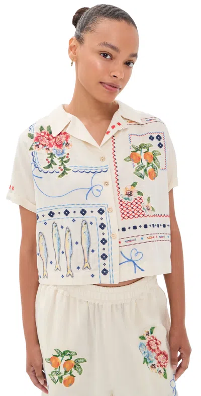 Agua Bendita Vittoria Basket Embroidered Shirt Multicolor
