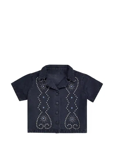 Agua Bendita Vittoria Stud-embellished Shirt In Black