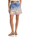Agua Bendita Watts Palacio Cover-up Shorts In Blue