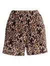Agua Bendita Watts Quilt Leopard-print Shorts In Brown