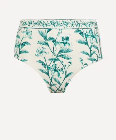 Agua Bendita Women's Magenta Ceiba Bikini Bottoms In White