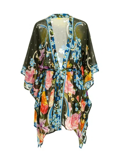 Agua Bendita Cora Dreamin Kimono Coverup In Multicolor