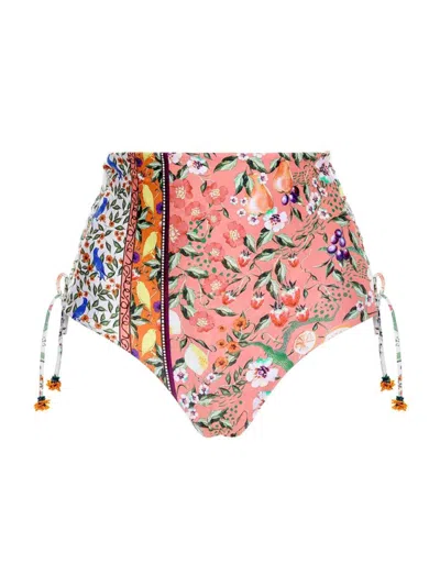 Agua Bendita Hope Seed Reversible High Waist Bikini Bottoms In Neutral