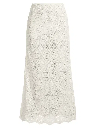 Agua Bendita Women's Returning To The Roots Tove Seed Crochet Maxi Skirt In Neutral
