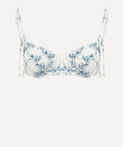 Agua Bendita Women's Sendito Gloriosa Bikini Top In White
