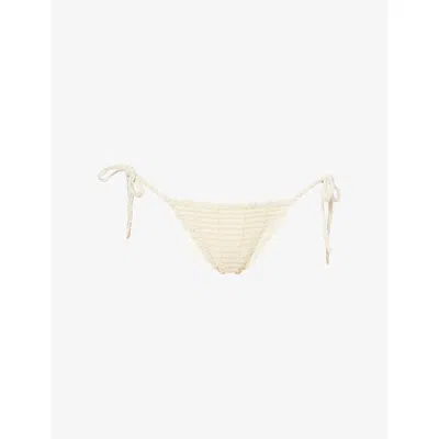 Agua Bendita Womens Ivory Alina Baltimora Crochet Bikini Bottoms In White