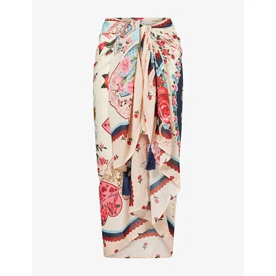 Agua Bendita Womens Marine Cherish Sarong Multicolor