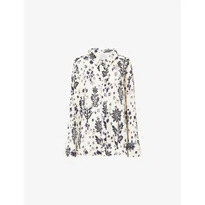 Agua Bendita Womens Multicolor Keshi Floral-print Cotton Shirt