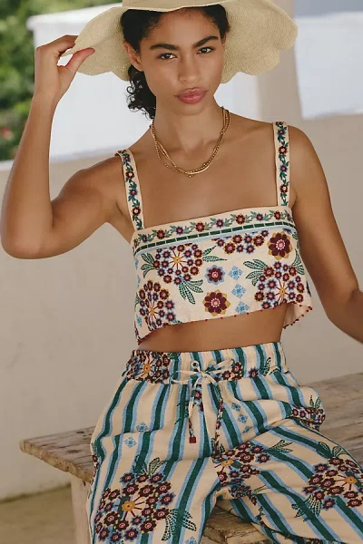 Agua Bendita X Anthropologie Senja Crop Top In Multi