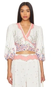 AGUA BENDITA X REVOLVE ASIA CROPPED BLOUSE