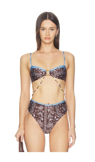 Agua Bendita X Revolve Auriana Bikini Top In Brown