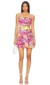 Agua Bendita X Revolve Cade Mini Dress In 粉红底碎花