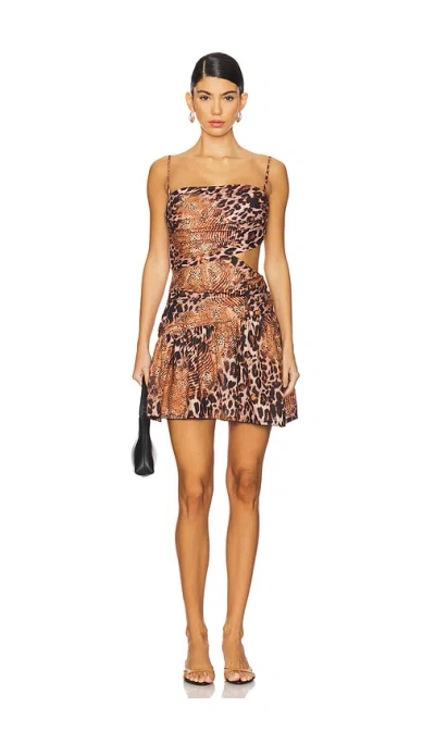 Agua Bendita X Revolve Cade Mini Dress In Wild Leopard Multi