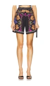 Agua Bendita X Revolve Cintia Shorts In Dashi Black Multi