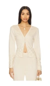 Agua Bendita X Revolve Gia Cardigan In Beige