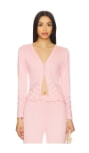 Agua Bendita X Revolve Gia Cardigan In Blush