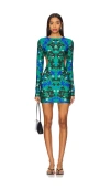 Agua Bendita X Revolve Juliana Dashi Mini Dress In Green