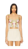 Agua Bendita X Revolve Lupe Bustier Top In Cream