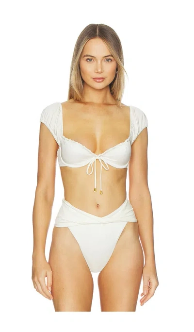 Agua Bendita X Revolve Lupita Bikini Top In White