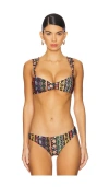 Agua Bendita X Revolve Malory Bikini Top In Floral Multi