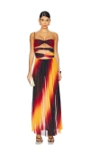 Agua Bendita X Revolve Meeg Maxi Dress In Sunset Ombre