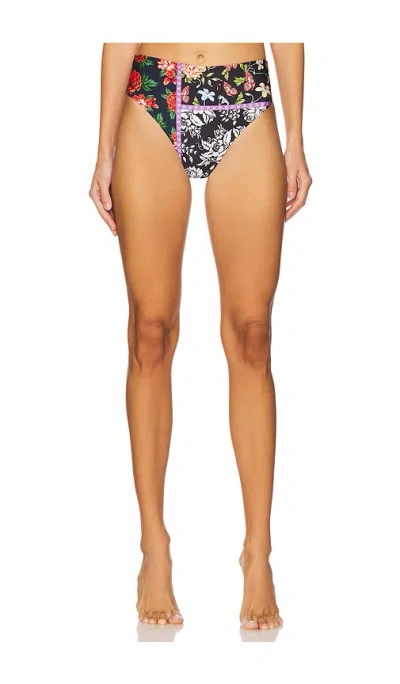 Agua Bendita X Revolve Penelope Reversible Bikini Bottom In Floral Multi