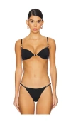 Agua Bendita X Revolve Sandry Dashi Bikini Top In Dashi Black