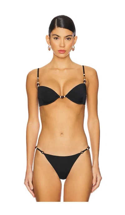 Agua Bendita X Revolve Sandry Dashi Bikini Top In Dashi Black