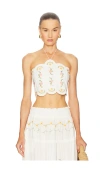 Agua Bendita X Revolve Serenity Crop Top In White