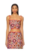 Agua Bendita X Revolve Vicky Crop Top In Brick