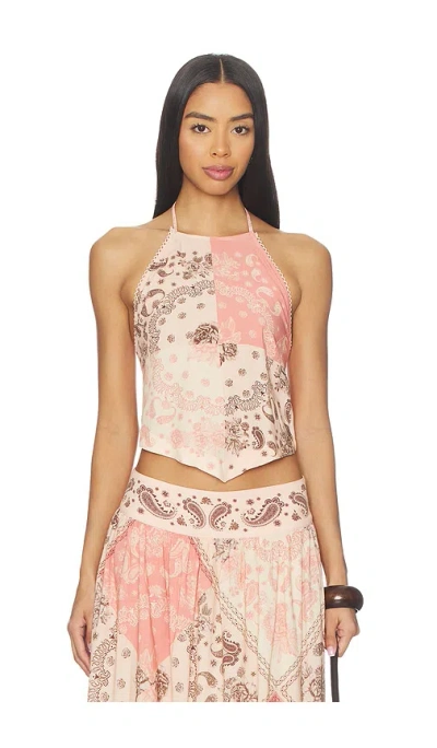 Agua Bendita X Revolve X Revolve Vall Crop Top In Pink
