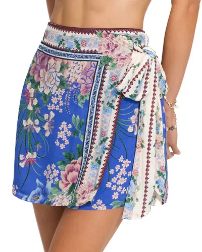 Agua Bendita Ziara Side Tie Cover-up Miniskirt In Multi