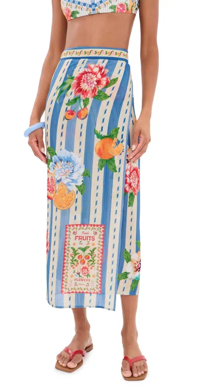 Agua Bendita Zinna Basket Wrap Pareo Multicolor