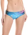 Agua Bendita Zoe Eter Reversible Bikini Bottom In Blue