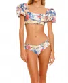 Agua Bendita Zoe Ross Reversible Bikini Bottom In Blue In Multi