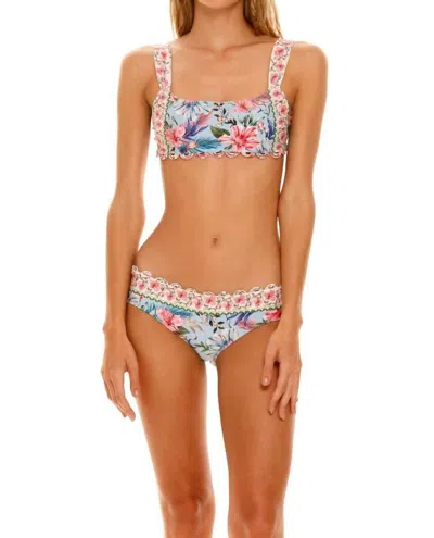 Agua Bendita Zoe Sally Sustainable Bikini Bottom In Blue In Multi