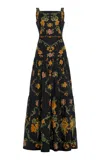 Agua By Agua Bendita Abeja Embroidered Maxi Dress
