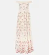 Agua By Agua Bendita Achiote Off-shoulder Maxi Dress In Neutrals