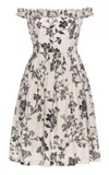 Agua By Agua Bendita Achiote Guayacan Printed Cotton Poplin Mini Dress In Black,white
