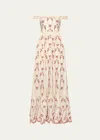 Agua By Agua Bendita Achiote Off-shoulder Maxi Dress In Florero
